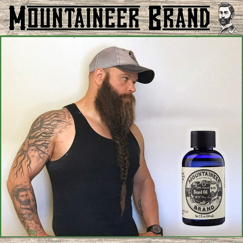 Mountaineer Brand Natural Unscented Beard Oil, 2oz - Hydrates & Conditions for Beard Growth
