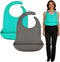 varlldibao 2 Pack Adult Bibs for Men & WomenAdjustable Adult Silicone Bib Washable