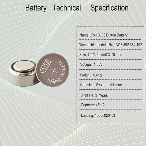 youchen AG10 LR1130 15 Pack 1.5V L1131 L1131c 189 389 L1131f LR54 V10GA Battery Long-Lasting Alkaline Button Cell