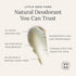Little Seed Farm All Natural Deodorant Cream, Aluminum Free, 2.4 Ounce, Unscented for Women or Men