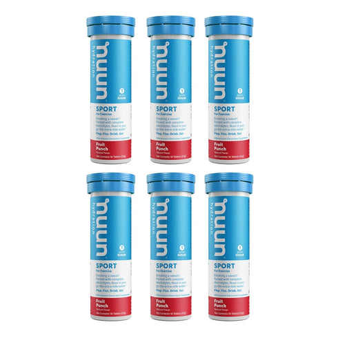 Nuun Hydration Drink Tab - Active - Fruit Punch - 10 Tablets, Case of 6