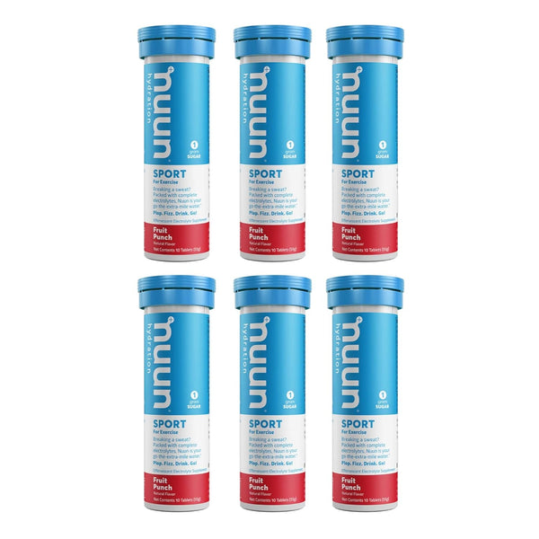 Nuun Hydration Drink Tab - Active - Fruit Punch - 10 Tablets, Case of 6