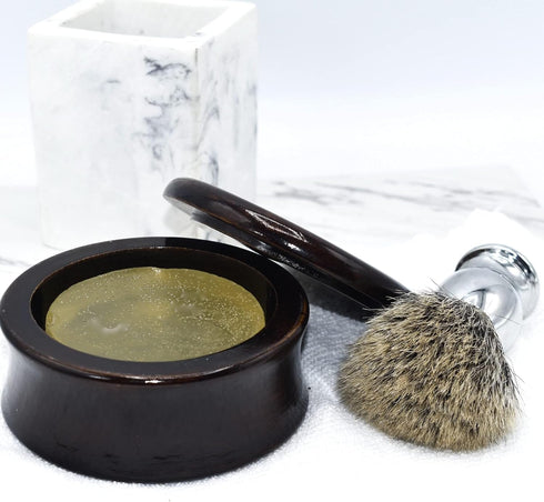Parker Hand Carved Genuine Mango Wood Shaving Soap Bowl