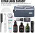 Pantheon Men's Toiletry Bag, Travel Wash Bag Hanging Dopp Kit for Bathroom Shower, Blue