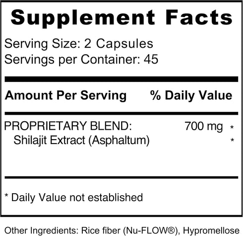 Jiva Botanicals Shilajit Capsules 700 mg – Shilajit Extract with Fulvic Acid – Supplement for Men & Women – 90 Vegan