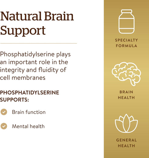 Solgar Phosphatidyl-Serine 200 mg, 60 Softgels - Premium Brain Health Supplement