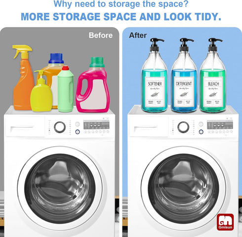 GMISUN Laundry Detergent Soap Dispenser, Liquid Detergent Container for Farmhouse Laundry Room Decor, Organizer for