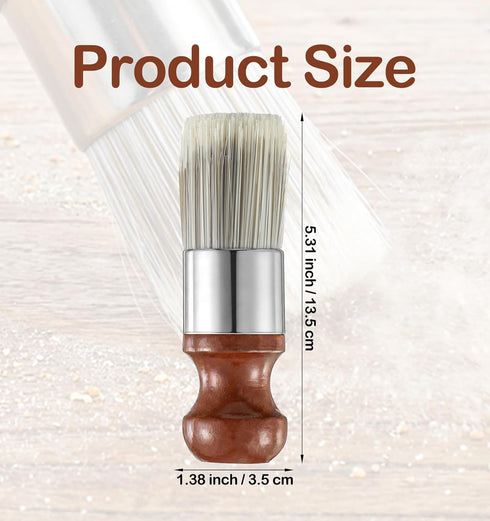 Thrymme 5.3 Inch Furniture Salve Brush, Leather Salve Brush for Furniture with Ergonomic Handle