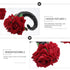 Lurrose Large Black Devil Horn Hair Clip, Sheep Horn Rose Flower Barrettes for Halloween Cosplay