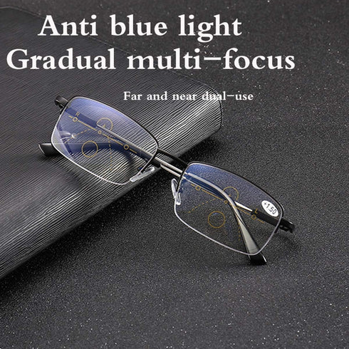 MIRYEA Progressive Multifocus Computer Reading Glasses, Blue Light Blocking Readers 1.5