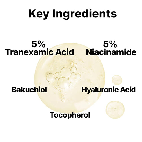 5% Tranexamic Acid Serum with 5% Niacinamide, Dark Spot Correcting Serum for Hyperpigmentation, 1Fl Oz