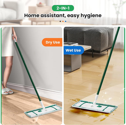 4 Pack Microfiber Mop Heads for Libman Microfiber Floor Mop, Reusable & Washable Pads for Multi-Surface Floors