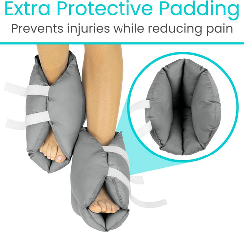 Xtra-Comfort Heel Protector Cushion (Pair) - Foot Boot for Swollen Feet, Sore Ankles, Pressure Ulcers, Sleeping