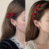 Red Mini Rose Hair Clip for Women, Flower Hair Barrettes Headpiece, Vintage Bridal Hair Pins for Girls