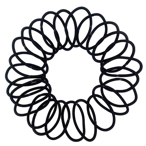 Scunci Effortless Beauty Black Thick Hair No-Damage Elastics - 72 Count