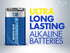 Powermax 8-Count 9V Batteries, Ultra Long Lasting Alkaline Battery, 7-Year Shelf Life, Reclosable Packaging