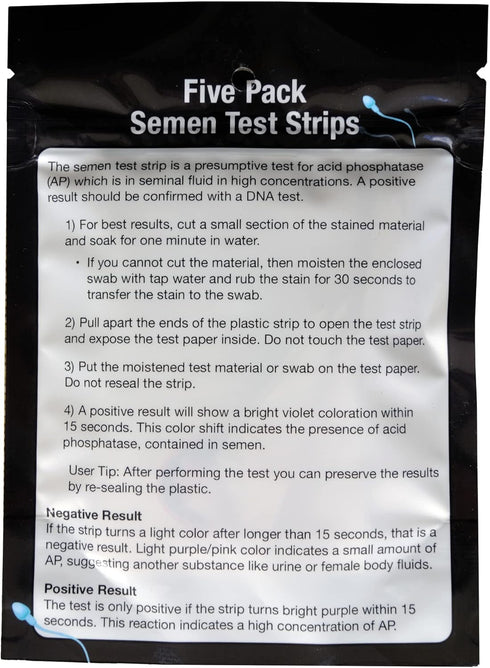 Semen Detection Test Strips - Infidelity Test Kit (5 Pack)