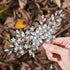 Unsutuo Crystal Bride Wedding Hair Comb, Silver Rhinestone Flower Bridal Hair Accessories for Women