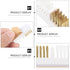 KALLORY 6pcs Brush, Home Wire Metal Head Accessories for Manicure Cleaning Bits Tools, Copper Trimming Nail Bit Drill