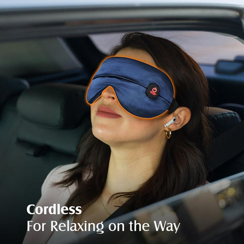 YFONG Cordless Heated Eye Mask, Large Battery Life & Longer Heating Time, Warm Eye Compress Mask for Dry Eyes
