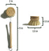 Wooden Dish Brush Made of Bamboo Wood and Natural Bristle, Includes 5 Replacement Brush Heads, Kitchen Scrubber