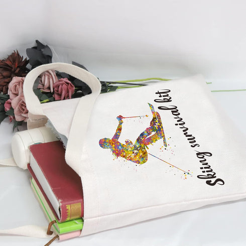 POFULL Skiing Bag, Skiing Team Gifts, Survival Kit for Ski Lovers, Cosmetic Bag