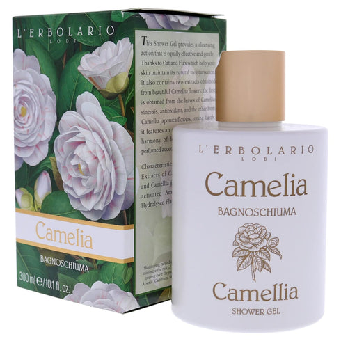L'Erbolario Camellia Shower Gel, 10.1 Oz Gentle Cleansing Action for Maintaining Skin's Natural Moisture