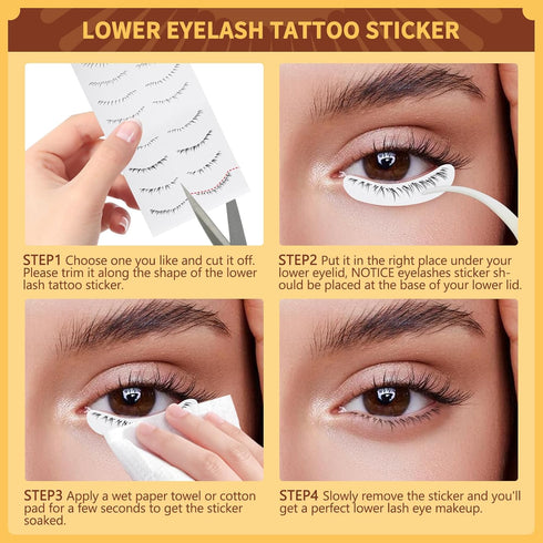 QUEWEL 2 Pair Reusable Magnetic Eyelashes with Applicator - No Glue Needed Cat Eye Natural Look Kit