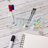 QPEY Acrylic Pen Holder Organizer with 4 Compartments, Clear Makeup Brush Holder for Office Desk Accessories
