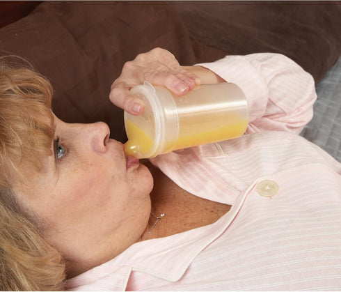 SP Ableware 745880000-1 Flo-Trol Convalescent Feeding Cup, Transparent, 8 Ounce