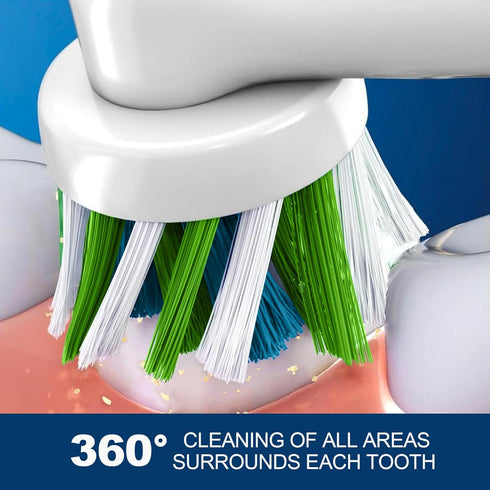 Replacement Toothbrush Heads Compatible with Oral B Braun Pro 1000 Smart 1500 Toothbrush,16PC Electric Clean Brush Heads Refill for Cross/Floss/Sensitive/7000/5000