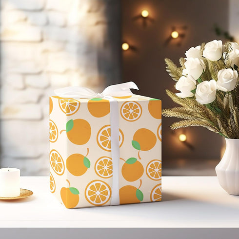 JarThenaAMCS 12 Sheet Fruit Wrapping Paper | 19.7 x 27.6 Inch | Strawberry Lemon Pineapple Gift Wrap Bulk