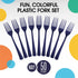 Heavy Duty Navy Plastic Forks, 50 Pcs Disposable Cutlery, Navy Plastic Silverware, Navy Disposable Flatware