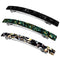 Long 4 Inch French Barrettes for Women, Large Hair Clips for Thin Thick Hair - 3Pcs (Black, Brown, Green)