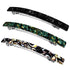 Long 4 Inch French Barrettes for Women, Large Hair Clips for Thin Thick Hair - 3Pcs (Black, Brown, Green)