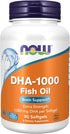 NOW Foods Supplements, DHA 1,000 Brain Support, Extra Strength 1,000 mg DHA, 90 Softgels