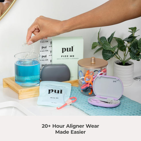 Pack 2 PUL of Reusable Clear Aligner Removal Tool Compatible with Invisalign, Removable Braces, Retainers & Trays