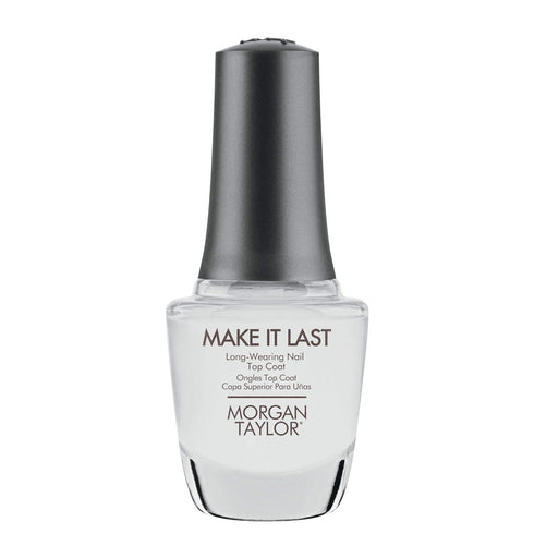 Morgan Taylor Make It Last Long Wear Top Coat - Ultra-Longwearing Nail Top Coat for Chip-Resistant, Mirror-Like Shine,