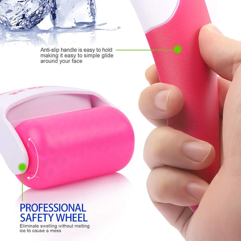 Teenitor Ice Roller for Cold Therapy, Face & Eye Puffiness Relief, Mint Scent, Red