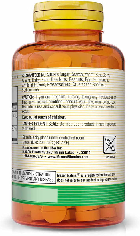 MASON NATURAL Vitamin B12, 50 mcg with Calcium, 100 Tablets (Pack of 3), Healthy Conversion of Food into Energy,