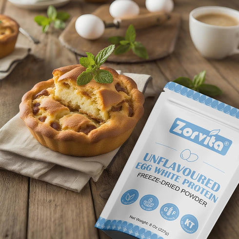 Zorvita 8 Oz(227g) Freeze-dried Egg White Powder Unflavored Dried Egg White Powder, No Additives or Fillers