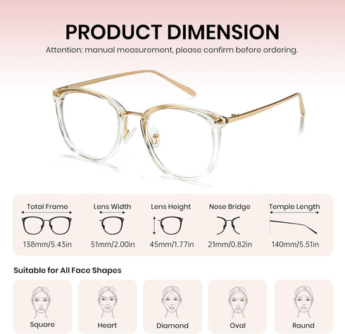 Cyxus Blue Light Glasses for Women, Fashion Computer Glasses to Reduce Eye Strain, Anti Migraine