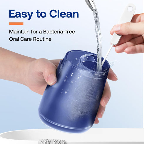 Bitvae C6 Portable Cordless Water Flosser for Teeth Cleaning, 6 Jet Tips, USB Rechargeable, IPX7 Waterproof, Midnight