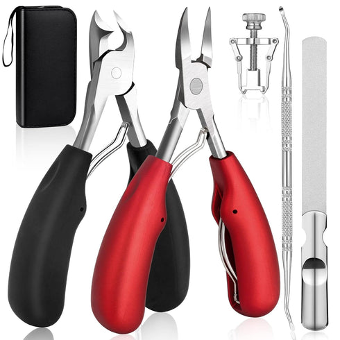 Modacraft Podiatrist Toenail Clippers, Professional Thick & Ingrown Toe Nail Clippers for Men Seniors, Nail Cutter Kit