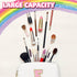 Initial Makeup Bag Personalized Waterproof PU Leather Chenille Letter Cosmetic Bag, Portable Travel Toiletry Bag
