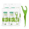 GUM Angled Floss Picks, Extra Strong Shred-Resistant Dental Floss, Angled for Easy Reach, Fresh Mint Flavor, 75ct (4pk)