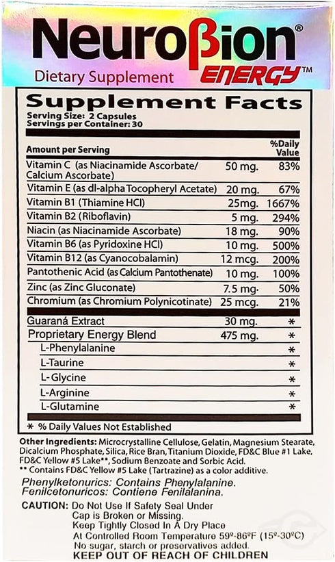 Neurobion Energy Amino Acids, 60 Count (Pack of 3)