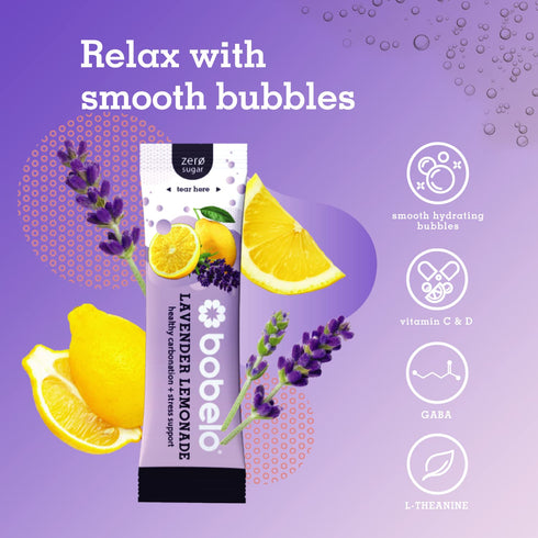 Packets, 30 Pack, Packets, Bobelo Self Carbonating Hydration Lavender Lemonade, Sparkling Water & Soda Alternative