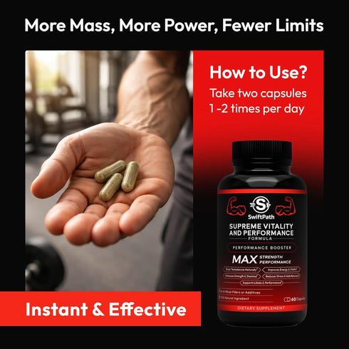 Swift Path Venture 60 Supreme Vitality for Men Daily Energy & Wellness Support Clean, Stimulant-Free Supplement