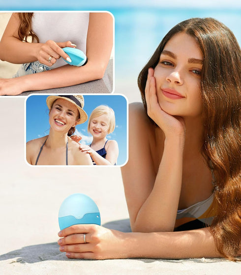 KYHDIYA Summer Sunscreen Applicator for Kids - Refillable Roll on Sponge Sunscreen, Suncream & Lotion Applicator,Proof